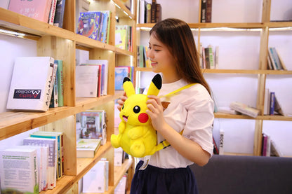 Pikachu Plush Backpack — Pokémon Peluche Stuffed Toy Schoolbag, Cute Cartoon Gift for Kids
