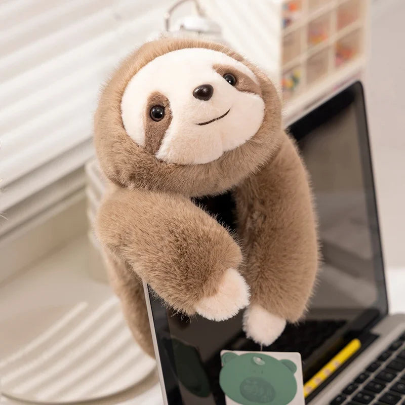 30-65cm Kawaii Forest Animal Plush Dolls – Soft Long-Arm Raccoon, Dinosaur, Sloth, Panda & Koala Pillow Toys for Home Decor