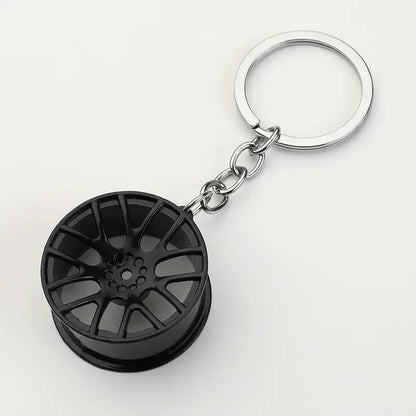 Creative Gear Head Keychain – Speed Gearbox & Turbo Hub Brake Disc Pendant for Car Keys, Shock Absorber Keyring