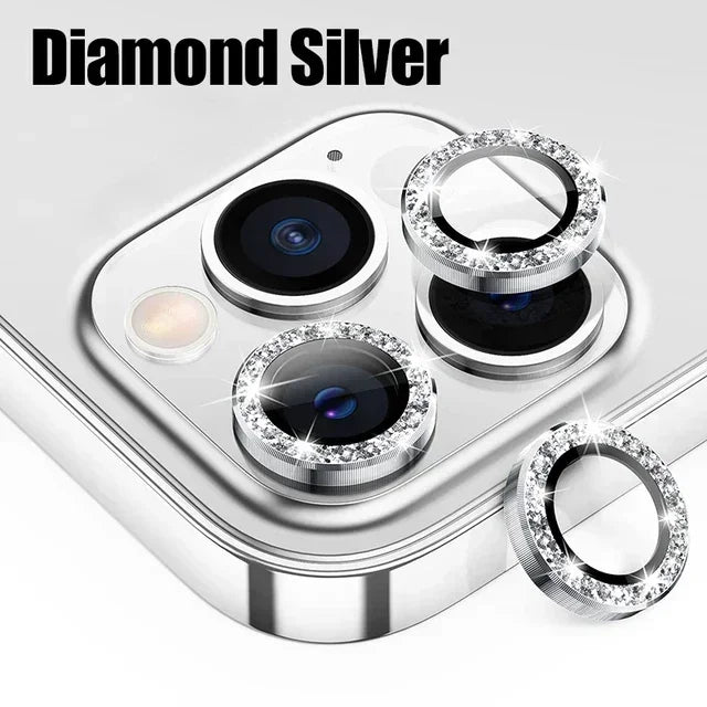 3PCS Metal Camera Lens Protectors – Glass Back Lens Protection Film for iPhone 15/15 Plus, 14/14 Pro Max, 13/13 Mini, 12/11