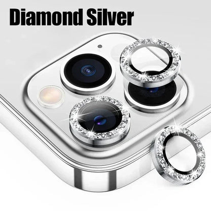 3PCS Metal Camera Lens Protectors – Glass Back Lens Protection Film for iPhone 15/15 Plus, 14/14 Pro Max, 13/13 Mini, 12/11