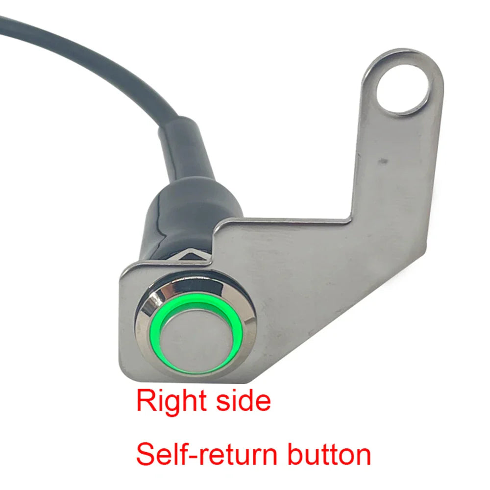 12V LED Waterproof Motorcycle Handlebar Switch – Manual Reset Button