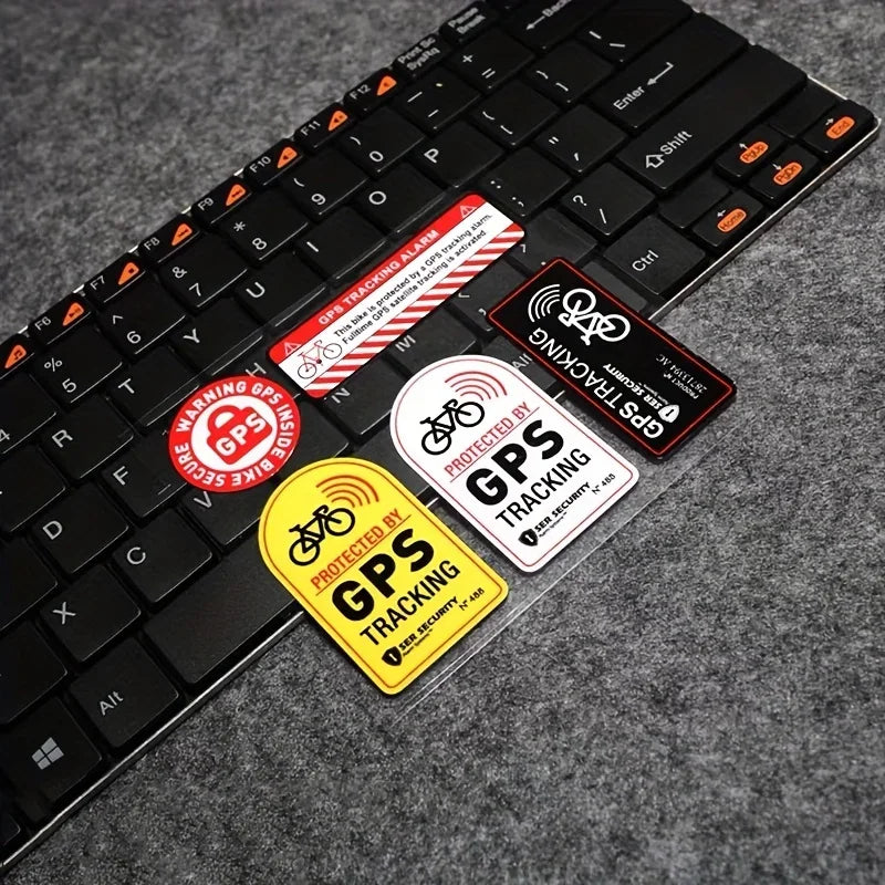 Bicycle & Motorcycle GPS Anti-Theft Sticker – Reflective Waterproof Tracking Warning Paster, Scooter & Bike Accessory