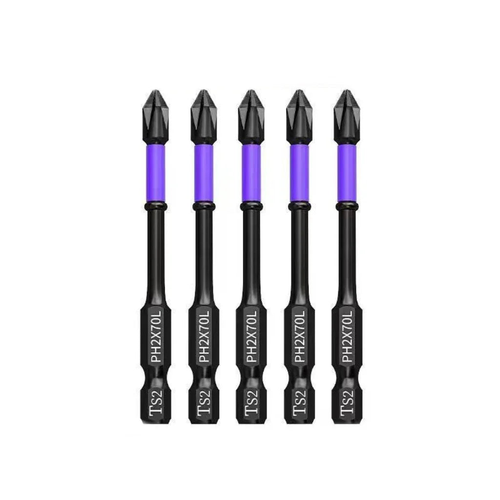 5–60PCS PH2 Magnetic Impact Driver Bit Set – Alloy Steel Cross Screwdriver Bits for Drill & Screw Driving Non-Slip Tool Kit