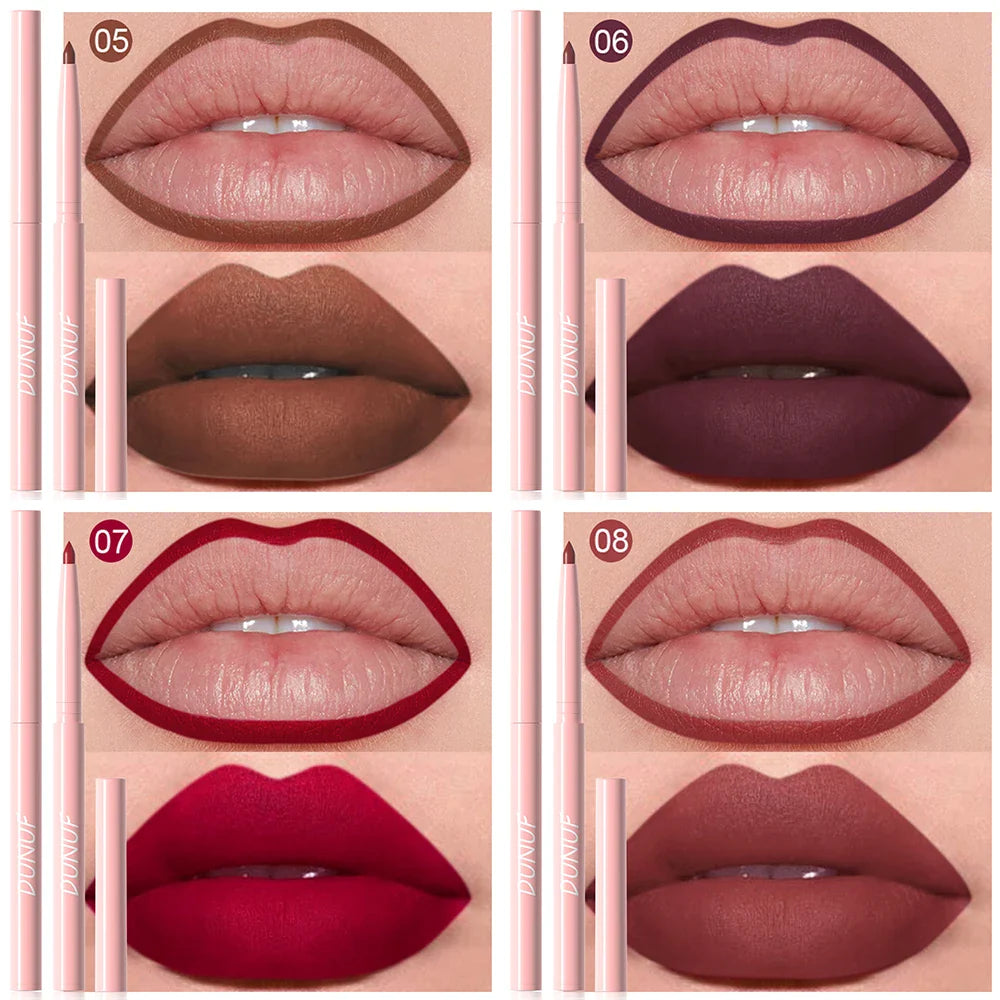 6pcs Waterproof Lip Liner Pen Set – Long-Lasting, Non-Fading, Easy Coloring Lip Gloss Makeup Set