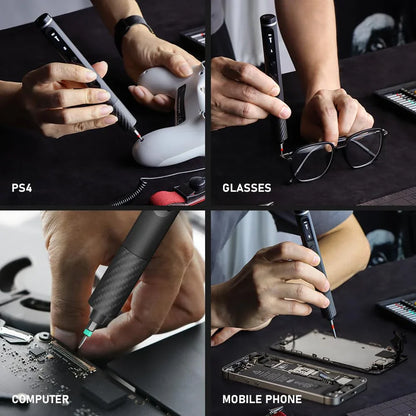 71-in-1 Precision Electric Screwdriver Set — Cordless with 48 Magnetic Bits, Phillips, LED, Torque Control & Tweezers for PC & Phone Repair