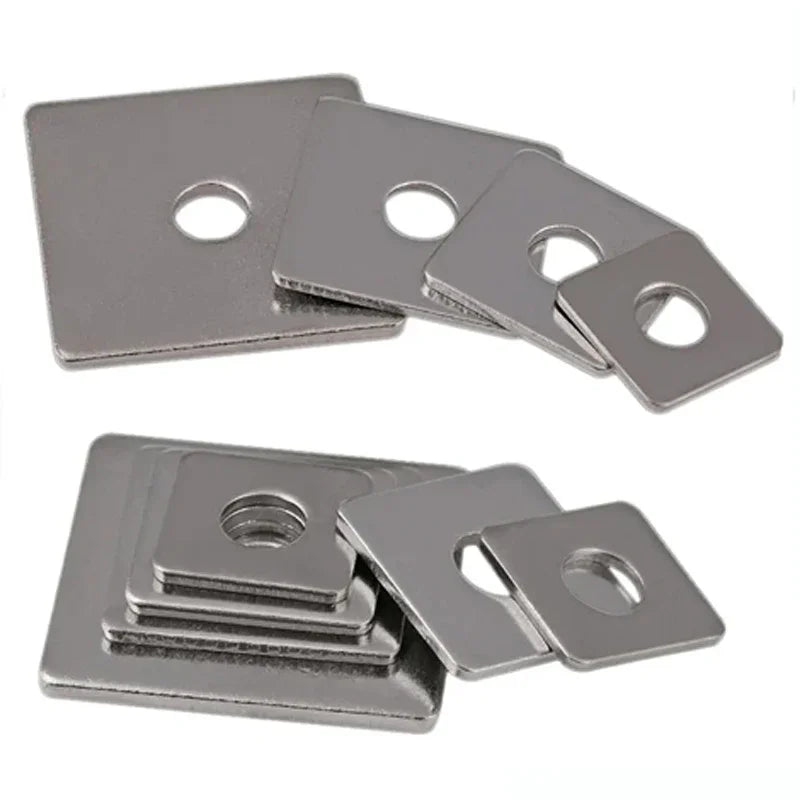 Square Flat Washer DIN436 — 304 Stainless Steel M3, M4, M5, M6, M8 High-Quality Washer Plates
