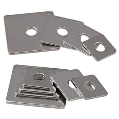 Square Flat Washer DIN436 — 304 Stainless Steel M3, M4, M5, M6, M8 High-Quality Washer Plates