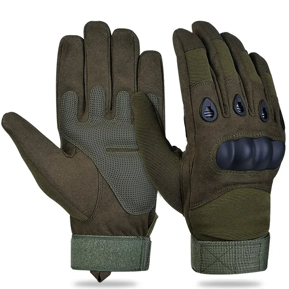 Tactical Motorcycle Gloves for Men & Women – Knuckle Protection, Full Finger Hunting, Shooting, & Cycling Bike Gloves