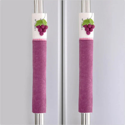 2PCS Refrigerator Door Handle Covers – Anti-Skid Fridge & Oven Protectors, Fingerprint-Resistant Kitchen Decor Gloves