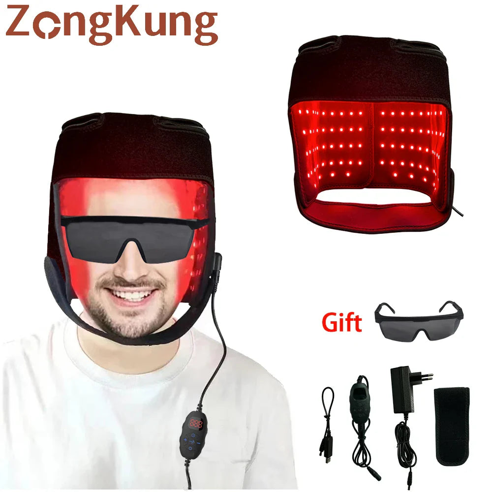 180pcs Red Light Hair Regrowth Cap – 850nm & 660nm Near-Infrared Light for Oil Control, Strengthening Hair Roots & Anti-Hair Loss
