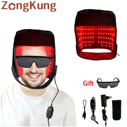 180pcs Red Light Hair Regrowth Cap – 850nm & 660nm Near-Infrared Light for Oil Control, Strengthening Hair Roots & Anti-Hair Loss