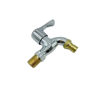 1/2" Wall Mounted Garden Faucet – Male Washer Tap with Quick Connector, Plastic Outdoor Water Hose Valve for Balcony & Garden Use