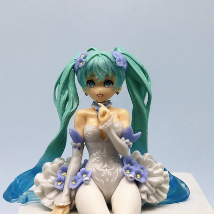 11cm Hatsune Miku Desktop Action Figure – Cute Neko T-Shirt Anime Figurine, Kawaii Girl Model Toy Gift