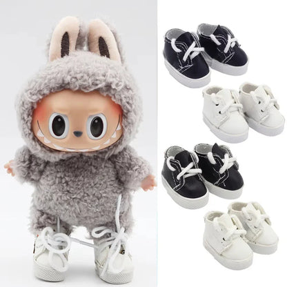 17cm Mini Plush Doll Clothes Set – Kpop EXO Labubu Idol Princess Shoes & Casual Sneakers Accessories, Clothing Gift