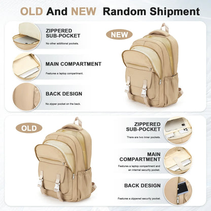 High-Capacity Student Backpack | Trendy Laptop & College Bag for Women, Girls, Travel & School BookBag