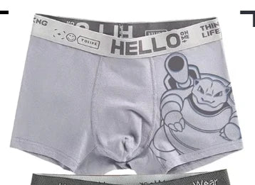 Pokémon Anime Boxer Briefs - Men’s & Boys’ Charmander, Charizard, Bulbasaur, Gengar & Pikachu Underwear