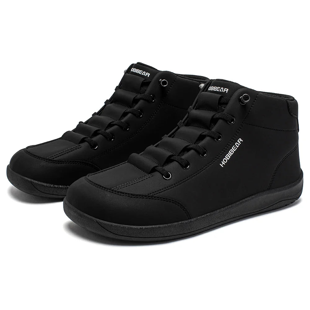 HOBIBEAR Mid-Top Barefoot Shoes — Men & Women Wide Toe Ankle Boots, Outdoor Non-Slip Artificial Leather Footwear