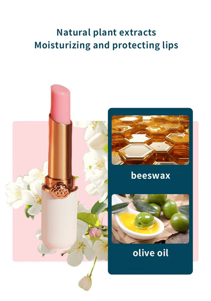 Peach Color-Changing Jelly Lipstick – Moisturizing, Non-Stick Cup Warm Lip Balm