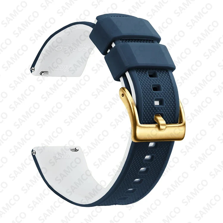 Premium Silicone Watch Band - Quick Release Rubber Replacement Strap for 18mm 20mm 22mm Watches