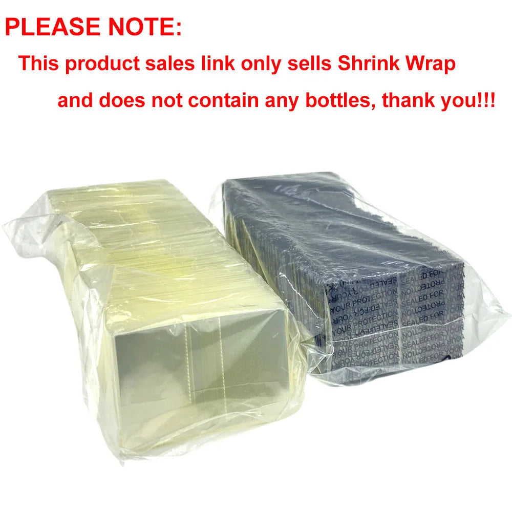 500PCS Shrink Bands 45x30mm – Printed & Clear Perforated Heat Shrink Wrap for Bottle Caps, Fits 3/4" to 1" Diameter