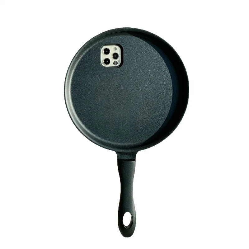 Funny 3D Frying Pan Phone Case – For iPhone 12/13/14/15 Pro Max and Samsung S21/S22/S23 Plus/Ultra