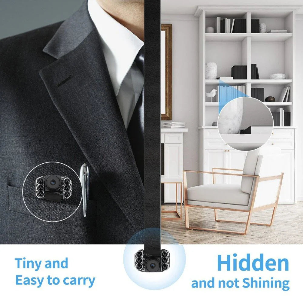 Mini WiFi Security Camera — 4K/1080P HD Wireless Night Vision Camcorder with Voice and Video Surveillance