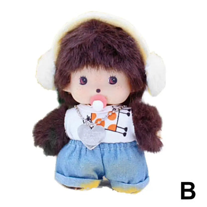 15cm Monkey Monqi Plush Toy – Cute Street Boy Doll for Bedroom Decor & Children’s Birthday Gift