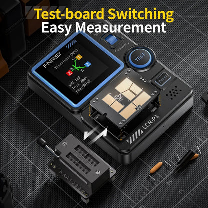 LCR-P1 Transistor Tester — Multifunction Diode, Triode, Capacitance & Resistance Meter for NPN, PNP, MOSFET, IR, LCR, ESR Testing