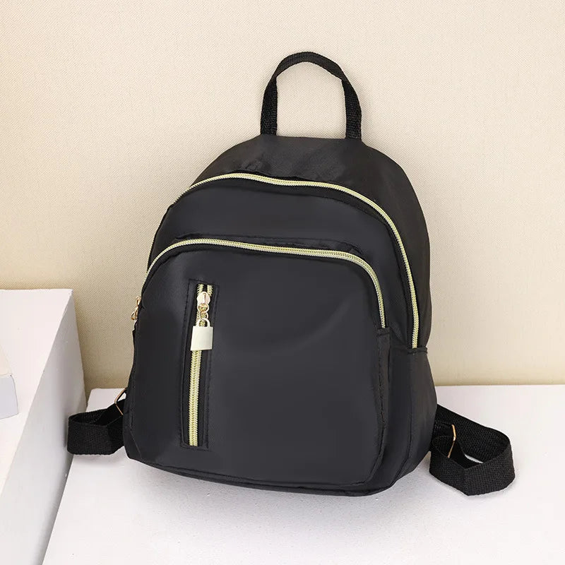 Women's Nylon Mini Backpack - Cute Multi-Function Travel Daypack & Shoulder Bag