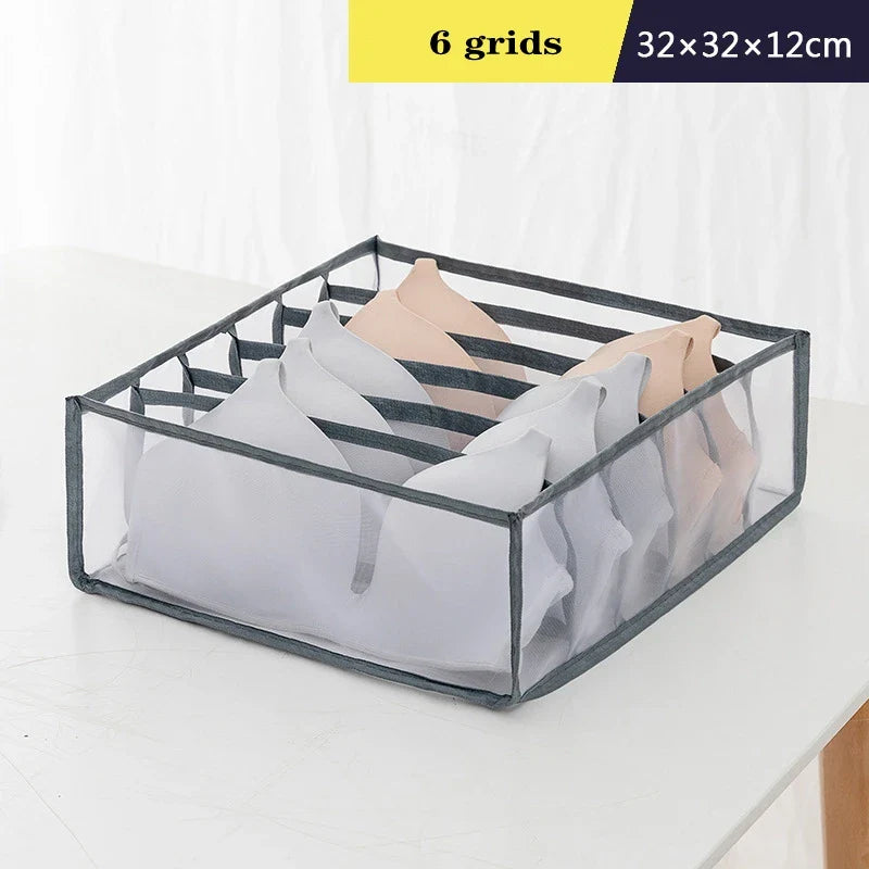 Organizer Storage Boxes for Panties & Socks – Wardrobe Divider for Pants, Underwear, Bras, Jeans & Clothes