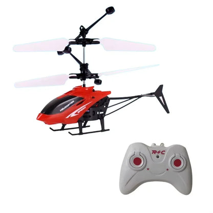 Rechargeable Mini RC Helicopter - Wireless Remote Control Infrared Induction Aircraft Toy for Kids