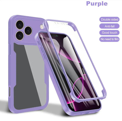 Clear 360° Full Wrap iPhone Case - Camera Lens & Screen Protection Cover for iPhone 17 Air, 17e, 16e, 16, 15, 14, 13, 12, 11, X, XR & 8/7 Plus