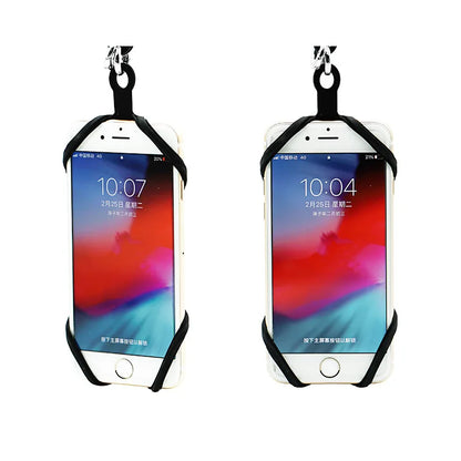 Universal Silicone Phone Lanyard — Sports Strap, Ring Holder, Neck Sling Rope & Mobile Phone Chain
