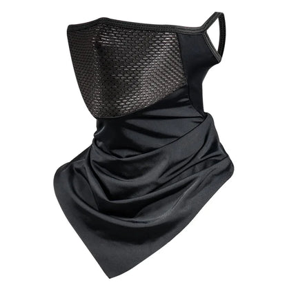Summer Men’s Full-Face Cycling Mask – Breathable Ice Silk Neck Bandana with UV Protection