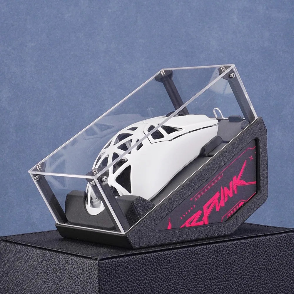 3D Printing Mouse Display Box – Transparent Acrylic Dustproof Storage for Gaming Mouse, Desktop & E-Sports Decor