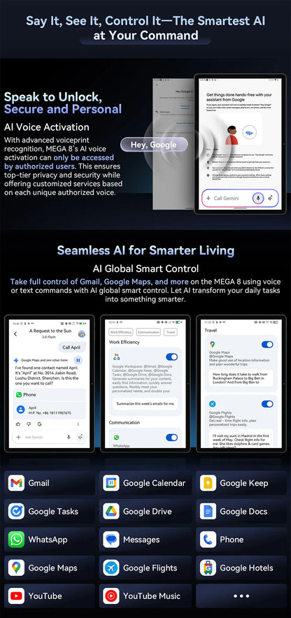 Blackview MEGA 8 Tablet – 13" FHD+ 90Hz Display, 11000mAh, Android 15, 50MP Camera, 4 Speakers, 4G Pad PC