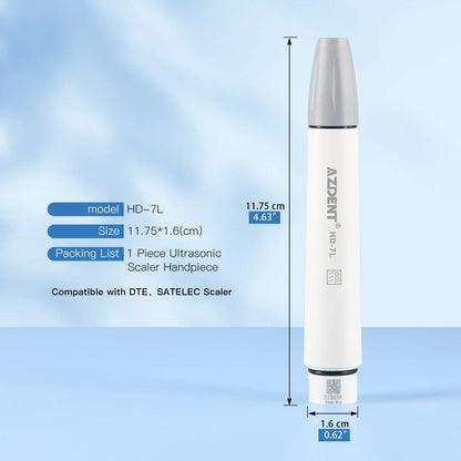 AZDENT Ultrasonic Piezo Scaler Handpiece – Compatible with SATELEC, DTE, WOODPECKER, EMS, VRN, 135° Sterilized