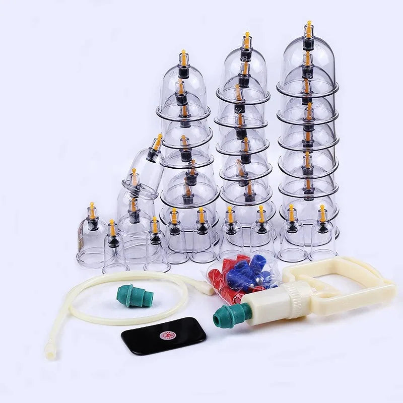 32PCS Professional Vacuum Cupping Set — Body Massager with Suction Cups for Relaxation, Detox & Anti-Cellulite Therapy