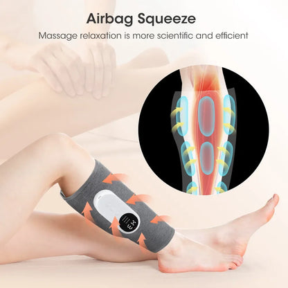 360° Air Pressure Leg Massager - Household Presotherapy Machine with Hot Compress for Relaxing Leg Muscles and Massage