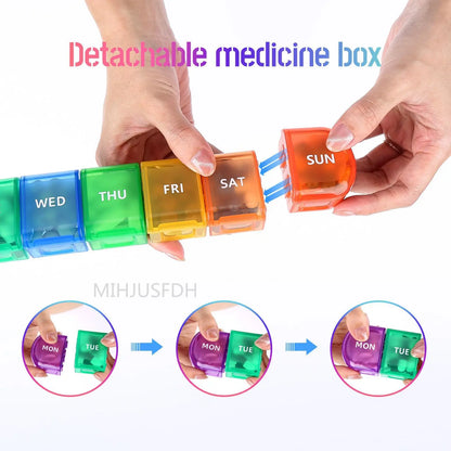 7-Day Weekly Pillbox Organizer – Tablet Holder & Medicine Storage Case for Capsules and Pills