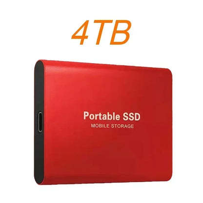 Portable SSD 1TB–4TB High-Speed External Drive – USB 3.1 Type-C Solid State Hard Disk for Laptop, PC & Mac