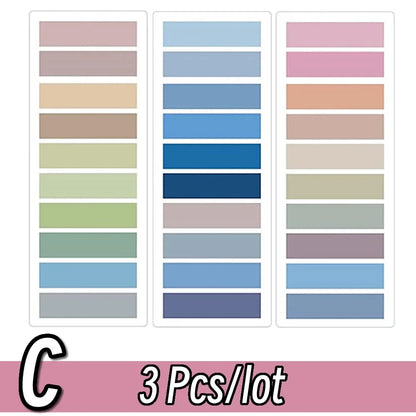 2400PCS Transparent Colorful Sticky Notes – Self-Adhesive Index Memo Pads for Office, School & Creative Stationery Use