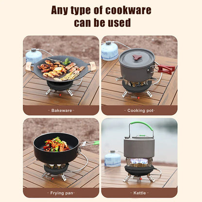 BRS-201A Portable Camping Gas Stove – 16000W High Pressure Propane Butane Burner – Outdoor Emergency Stove with Piezo Ignition