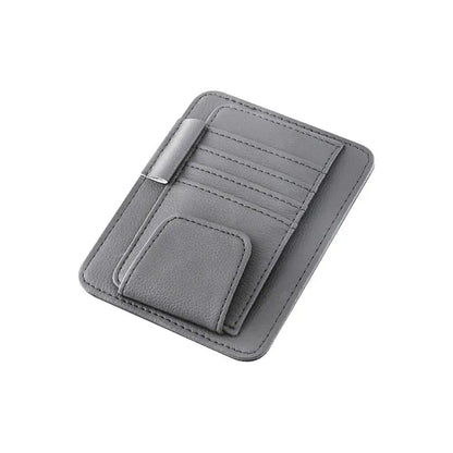 Car Sun Visor Organizer – Multi-Pocket Sunglasses & Business Card Holder, Auto Interior Accessory