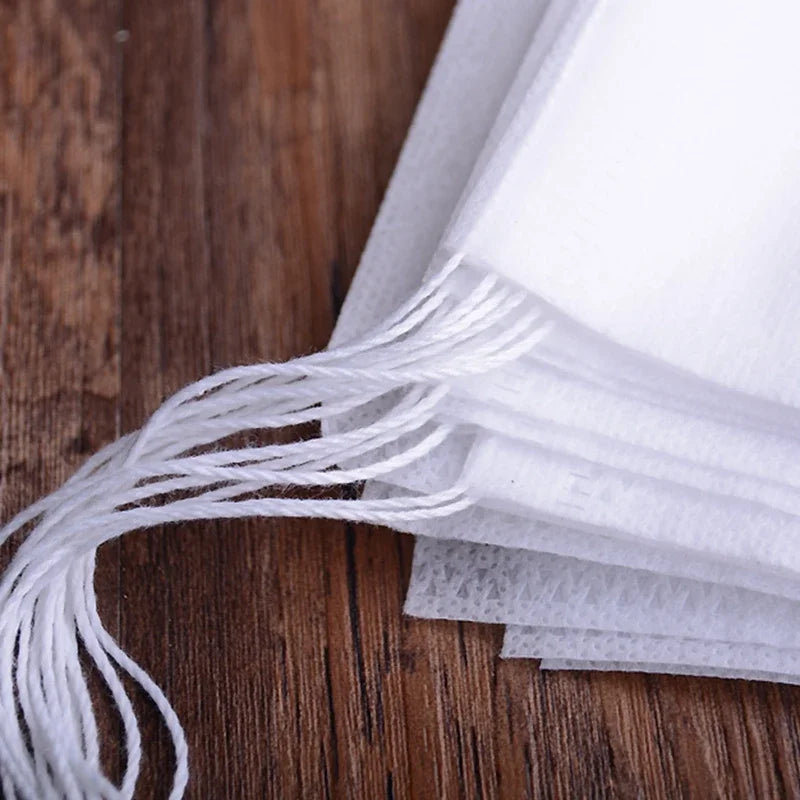 Disposable Empty Tea Bags with String – Scented Herb Filter Paper for Loose Tea, Kitchen Accessories