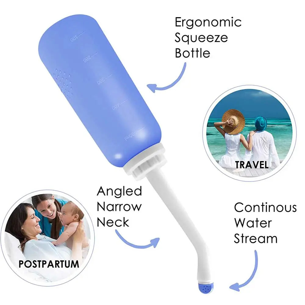 Portable 500ml Travel Bidet Spray : Handheld Cleansing Water Washer Bottle for Pregnant Women & Baby Care
