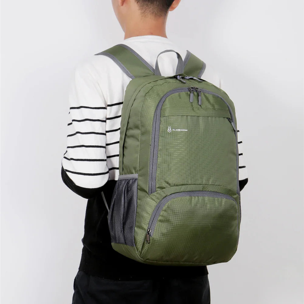 Lightweight Foldable Backpack - Waterproof Packable Daypack for Men & Women, Outdoor Travel, Hiking, Cycling & Camping Shoulder Bag