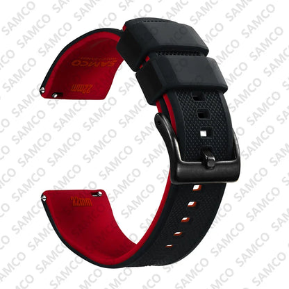 Premium Silicone Watch Band – Quick Release Rubber Strap, 18mm 20mm 22mm Replacement Watchband