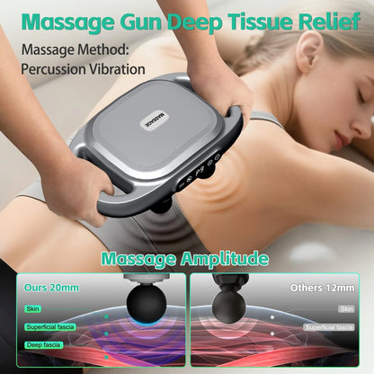 Six-Head Fascia Gun Massager — High-Frequency Electric Muscle Relaxation for Back, Waist, Legs, Shoulders & Full Body